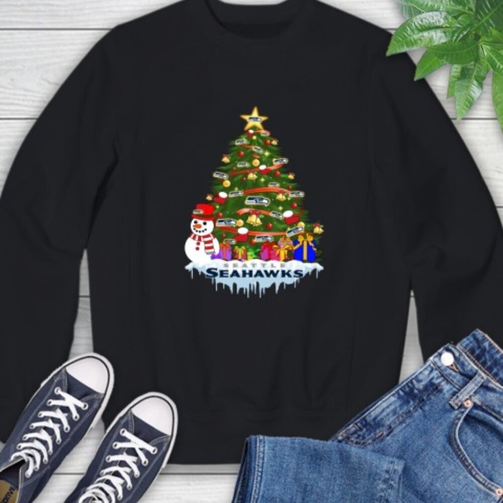 Seattle Seahawks Merry Christmas NFL Football Sports Holiday Sweatshirt 159